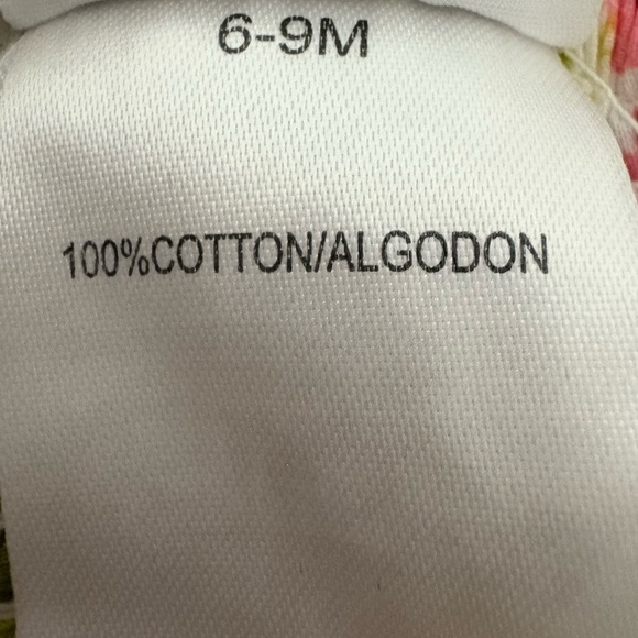 Nannette Floral Ruffle Cotton Kids Sun Dress Girl's Size 6-9 Months - Picture 4 of 7